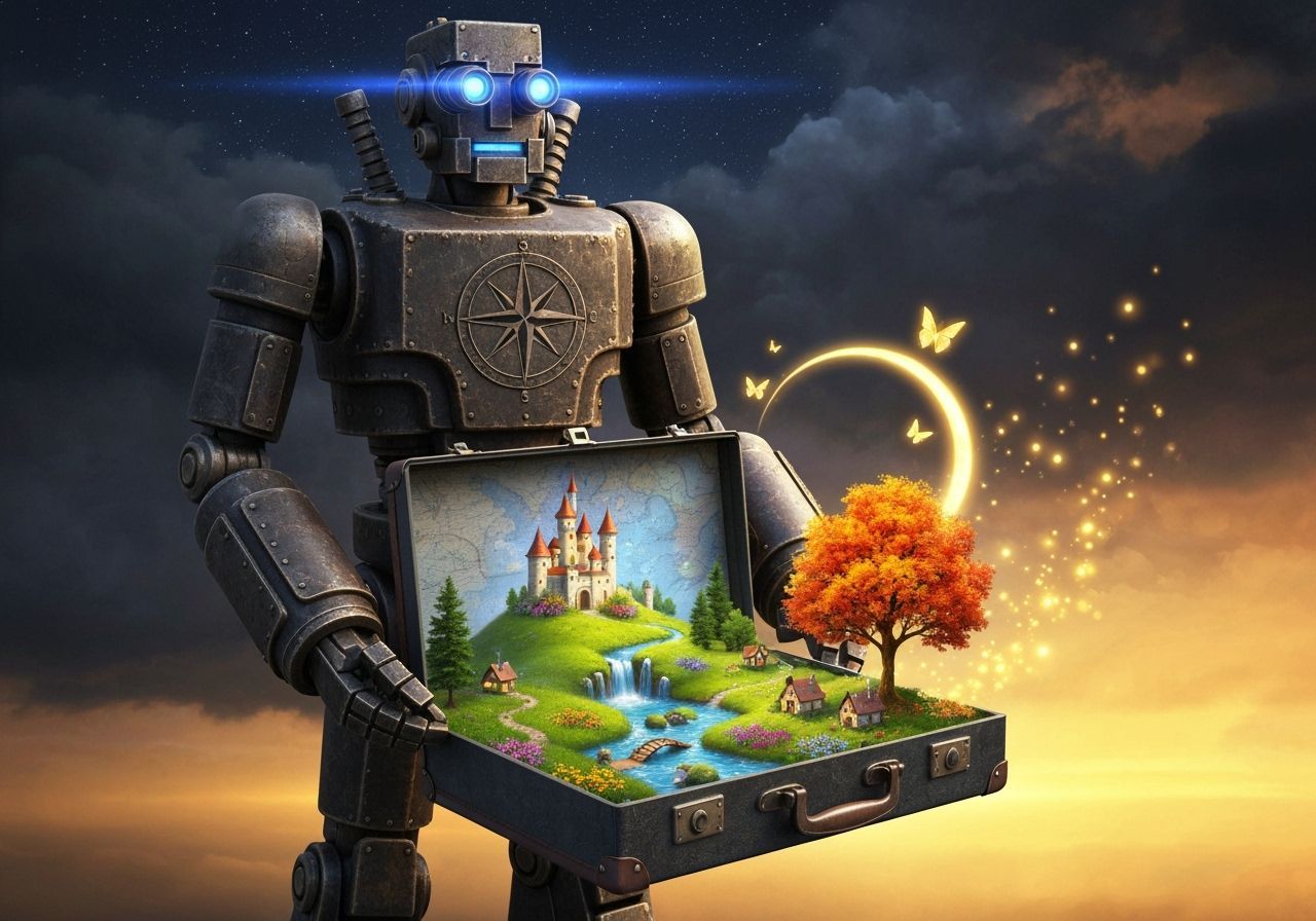 Steampunk Robot Unveils Miniature Fantasy World