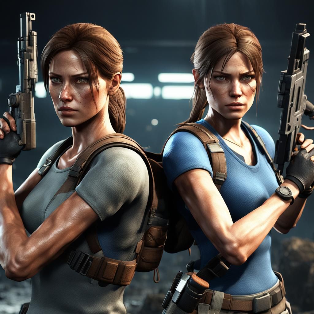 Lara Croft and Jill Valentine: 3D Game Cinematic