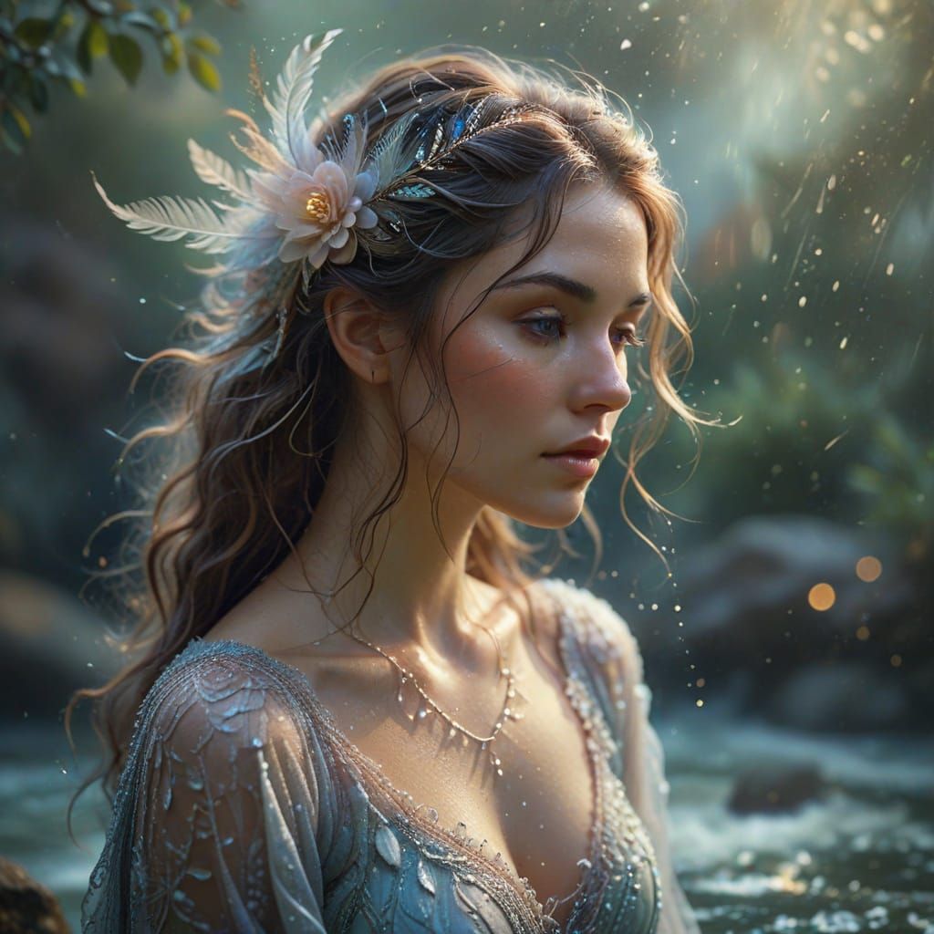 Mystical Water Nymph in Soft Focus