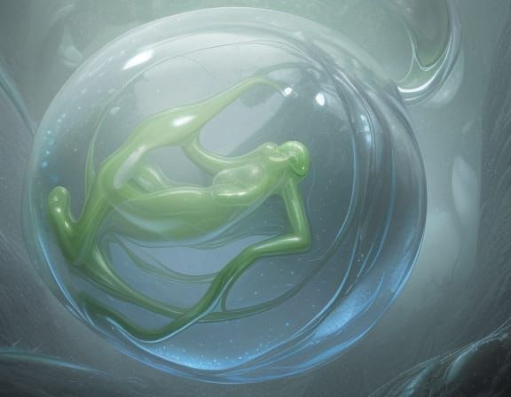 Alien Cocoon Captures Life Form in Gooey, Transparent Prison