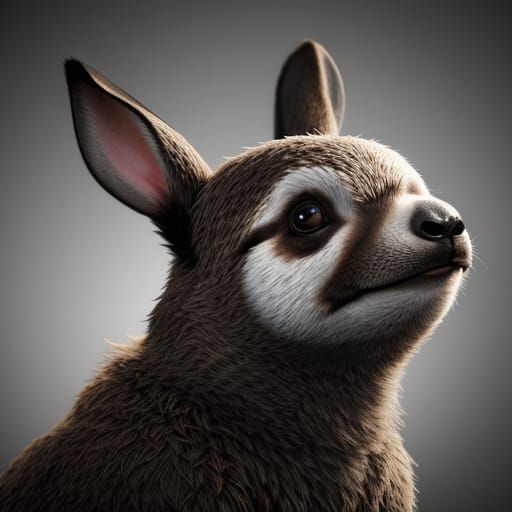 hybrid rabbit with a sloth