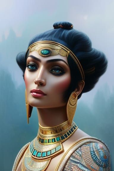 Egyptian Fertility Goddess Taweret Portrait