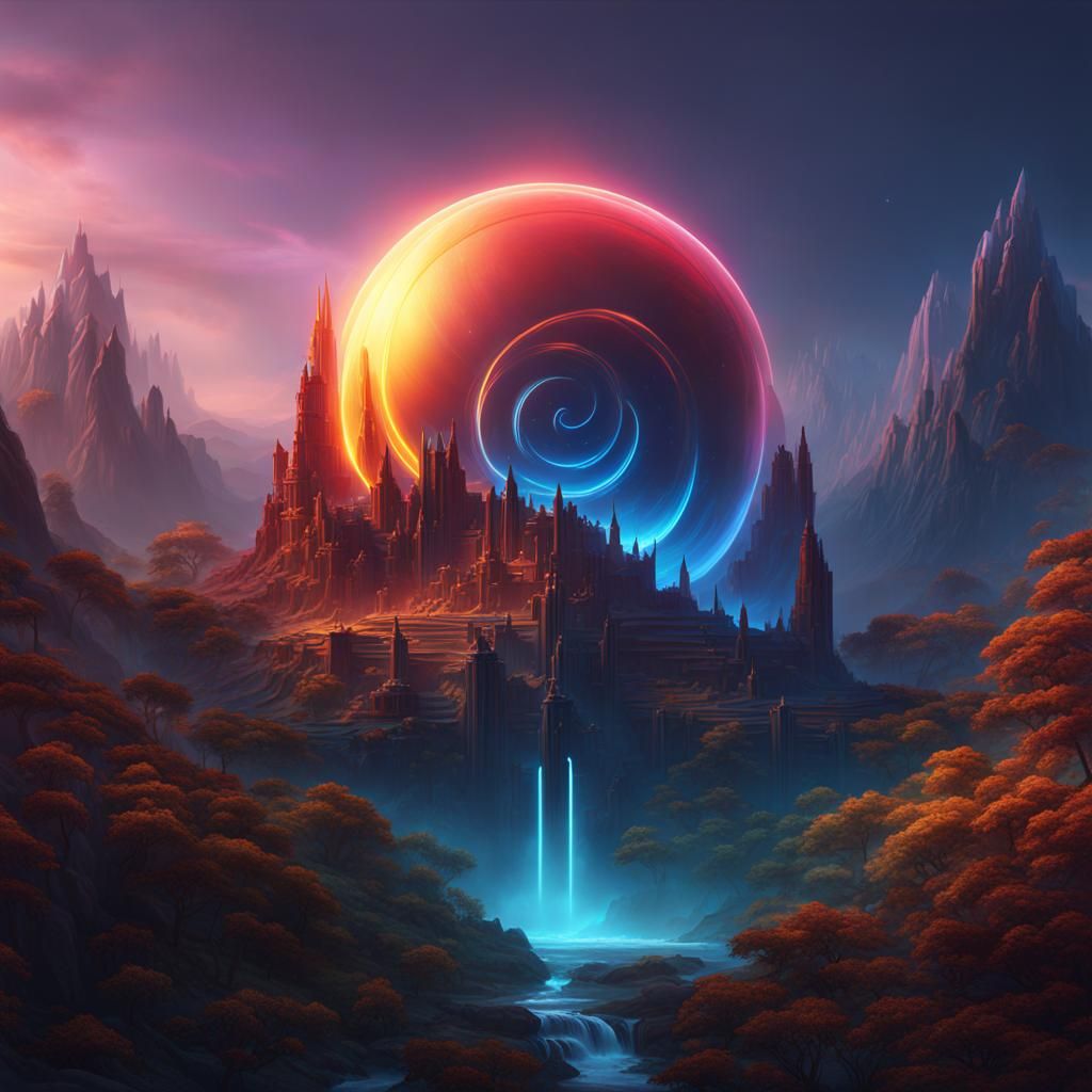 Simple Search Icon as Matte Painting