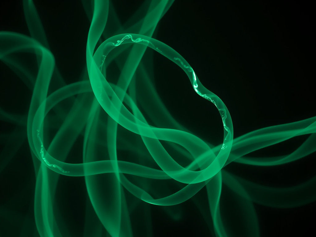 Intertwined Ultraminimalist Long Exposure in Green and Blue