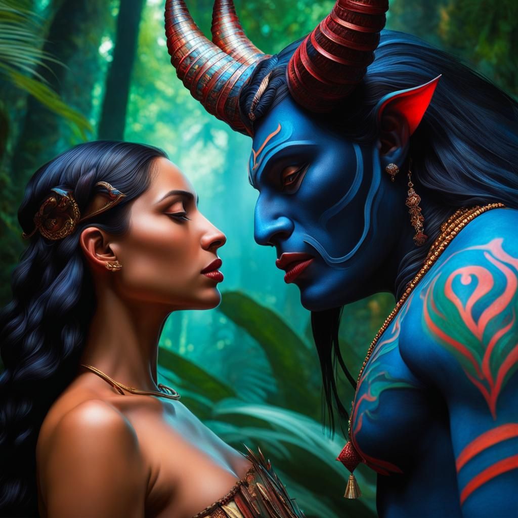 Bruja Conjuring a Demon in Guatemalan Jungle