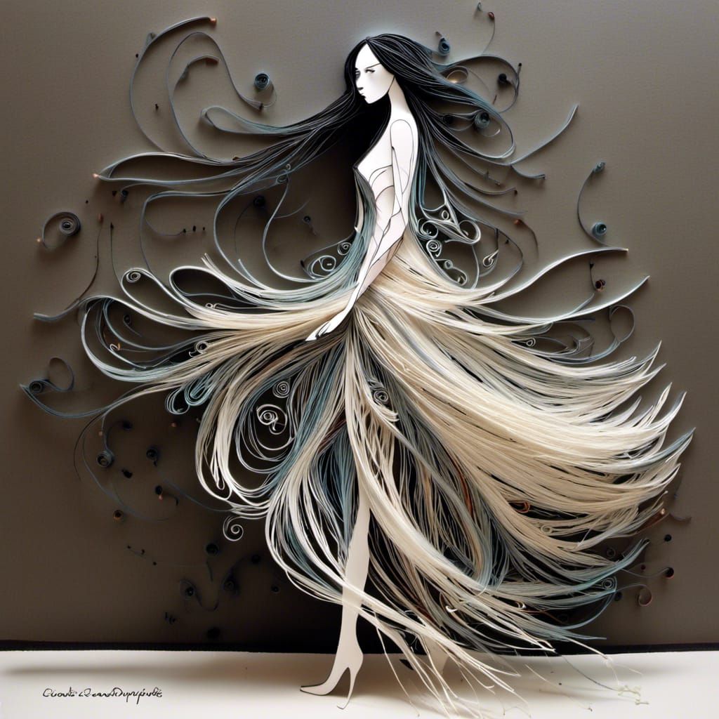 <lora:Umbra:1.0> quilling