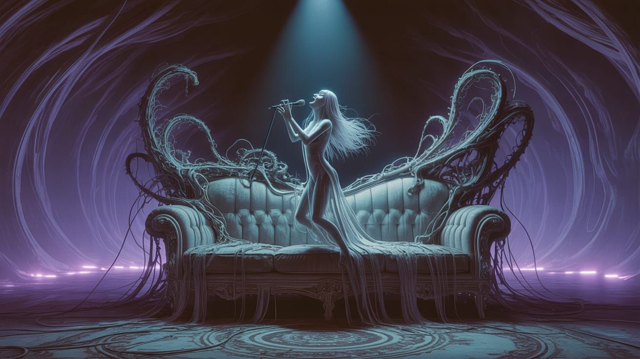 Spectral Vocalist in Biomechanical Dreamscape