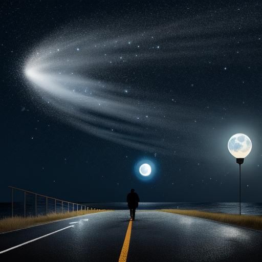 Kinetic Moonlight Walk on a Windy Night