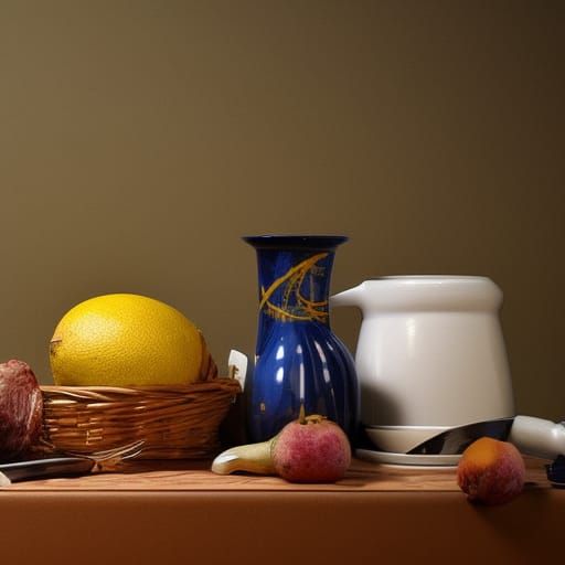 Unique Still Life Composition of Household Objects