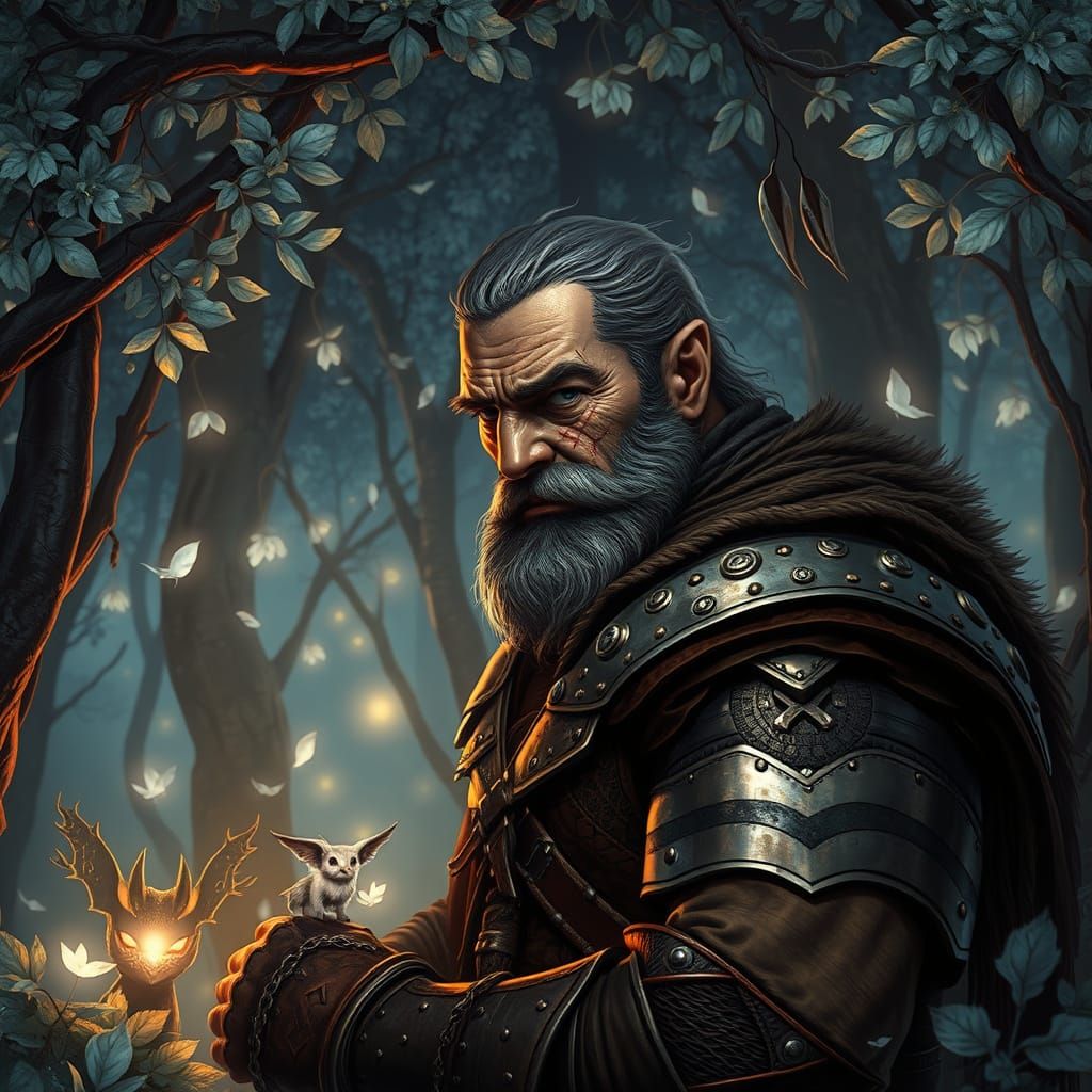 Mystical Warrior in a Magical Realm