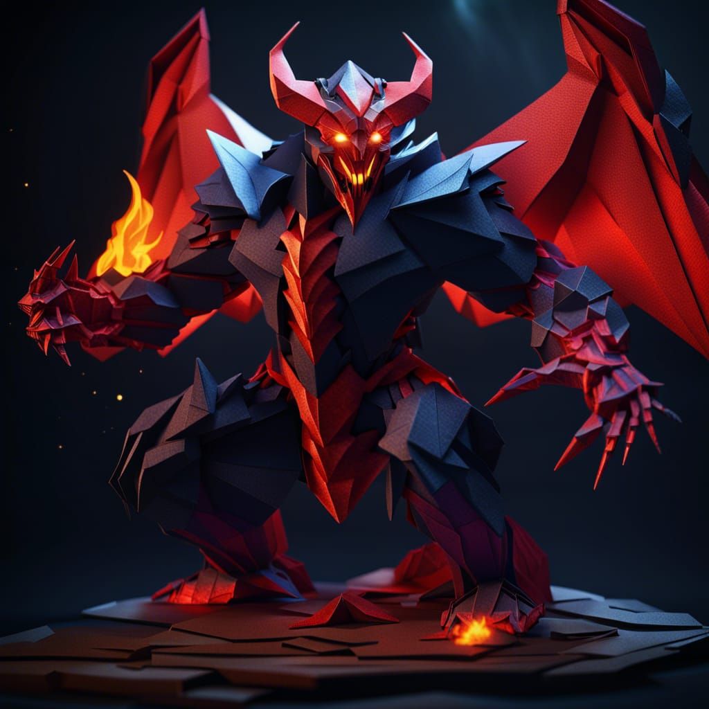 Origami Balrog: Demon of Shadow and Fire