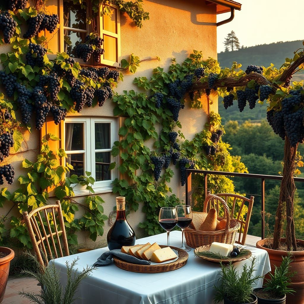 Tuscan Villa at Sunset