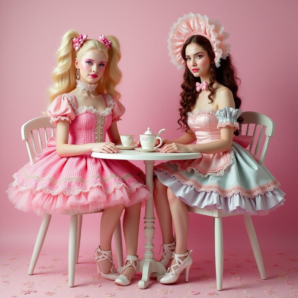 Whimsical Tea Party in Pastel Pink Wonderland