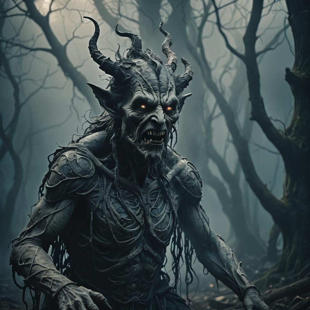 Grotesque Ancient Entity Awakens in Darkness