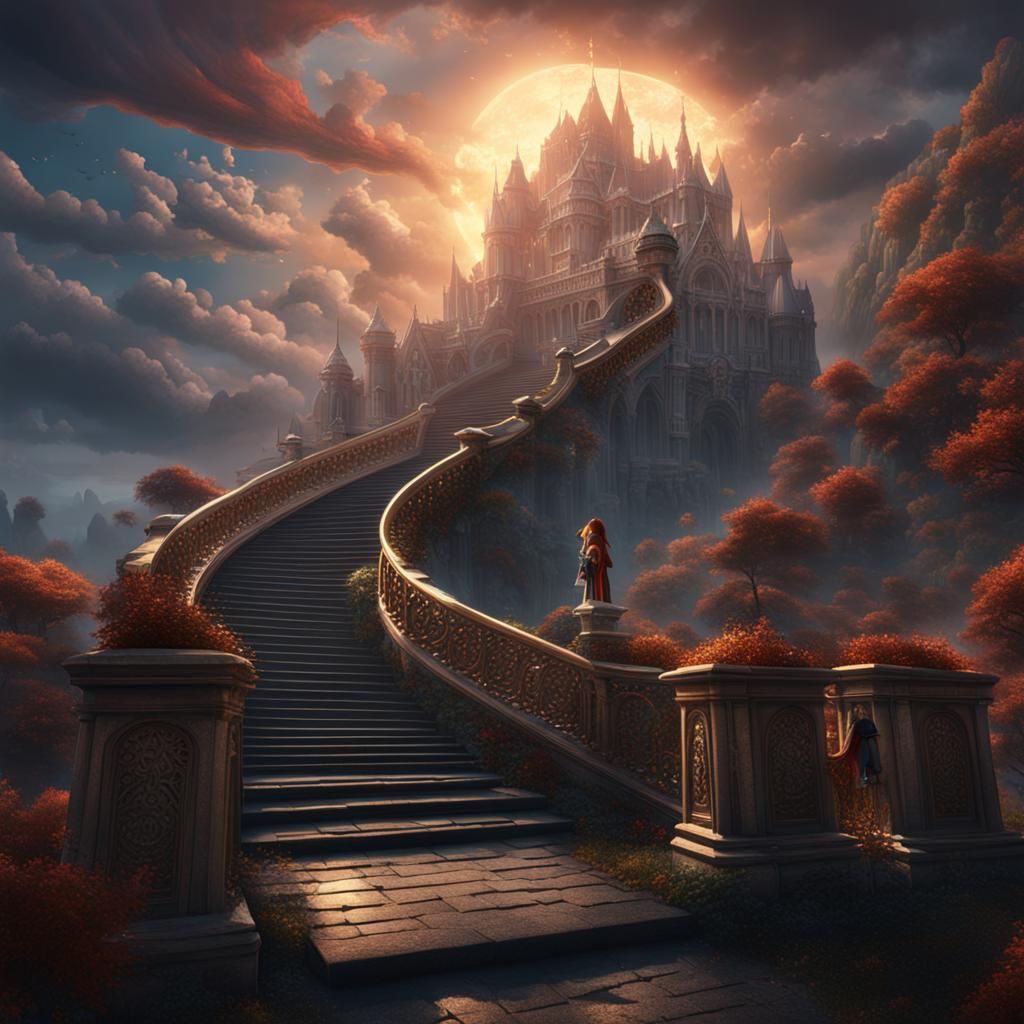 Fantastical Stairway to Heaven Concept Art