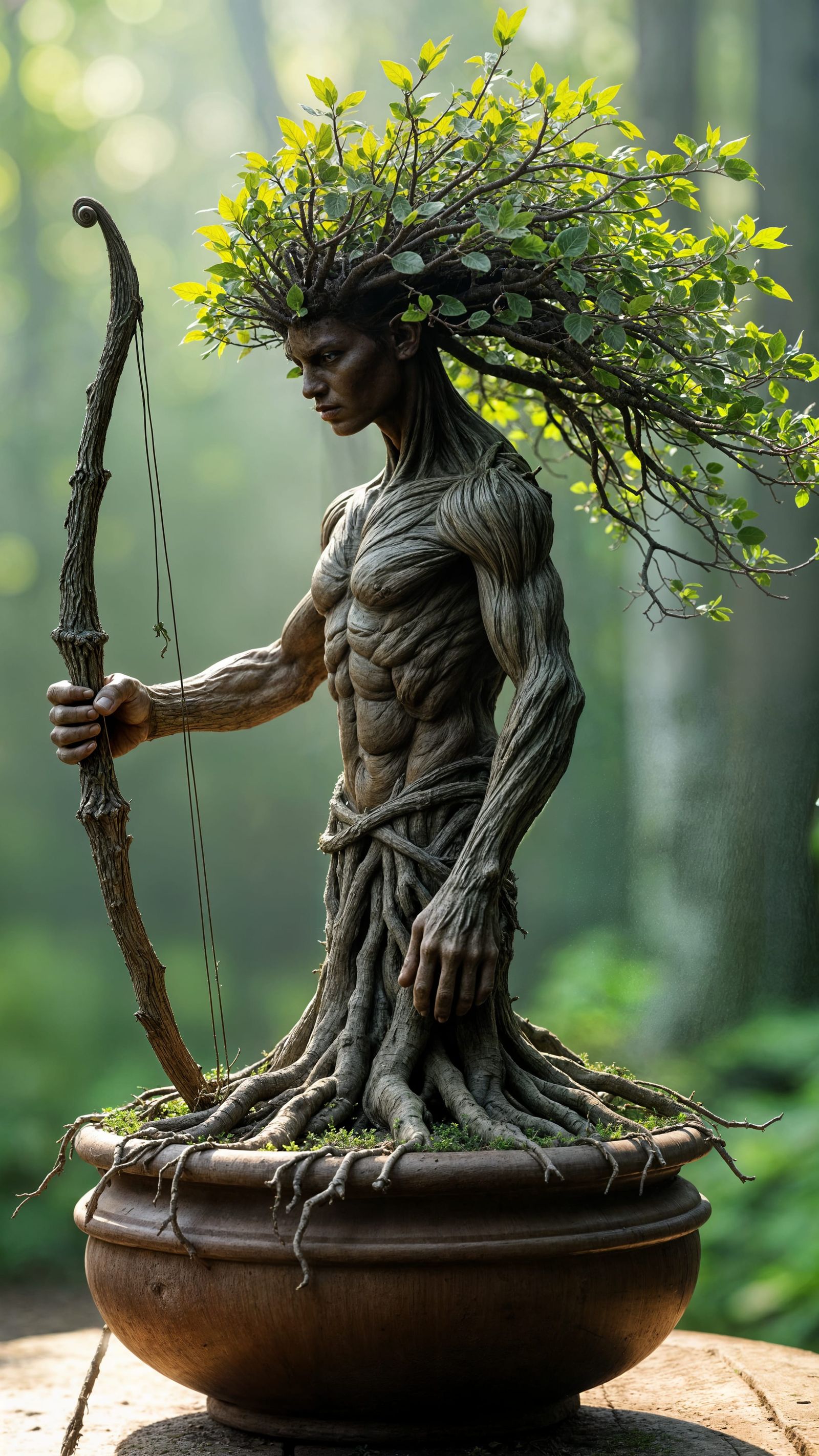 Bonsai Tree Transformed into Mighty Warrior