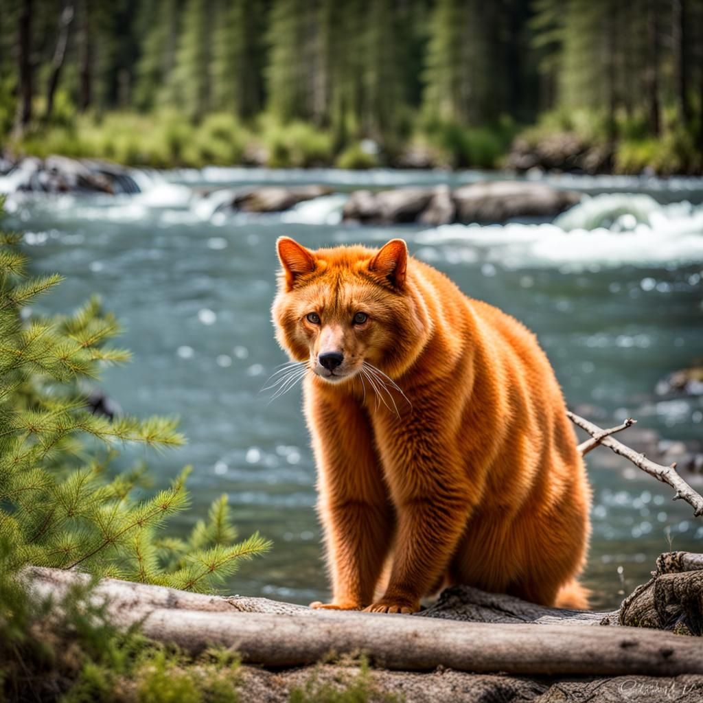Orange Cat Bear