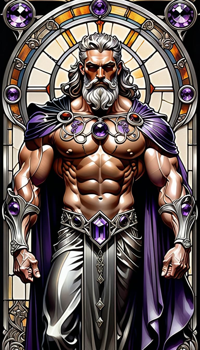 Stained-glass Hades, Lord of the Underworld