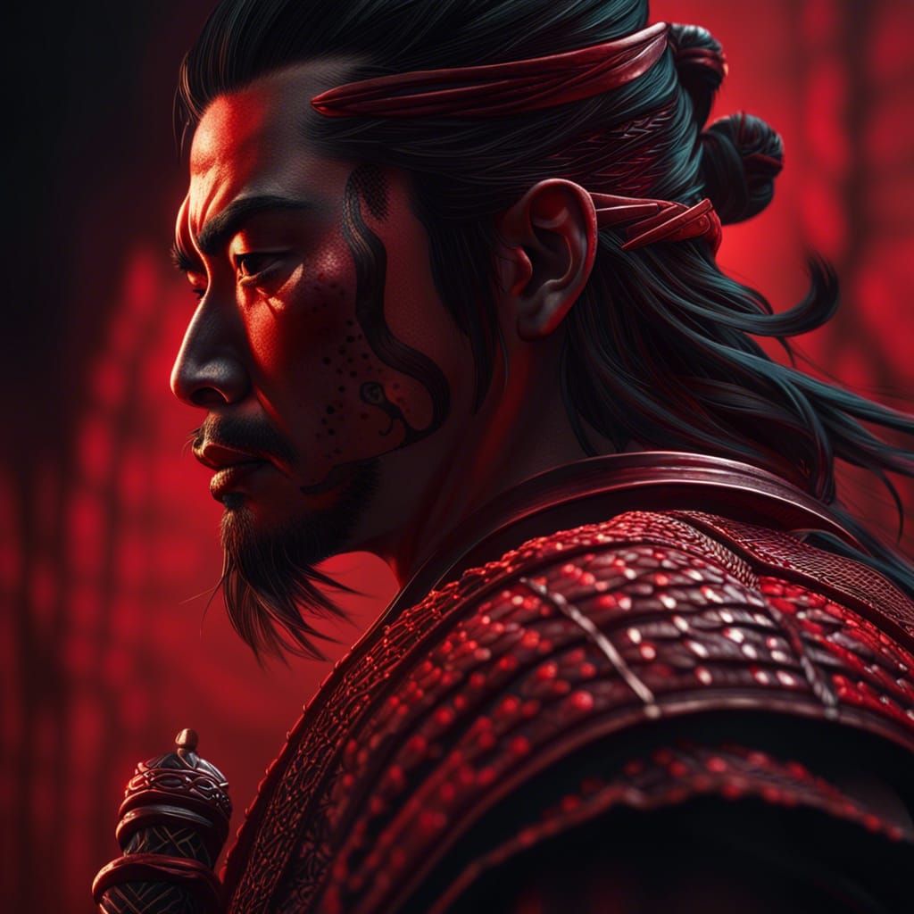 Dramatic Medieval Japanese Samurai Concept Art