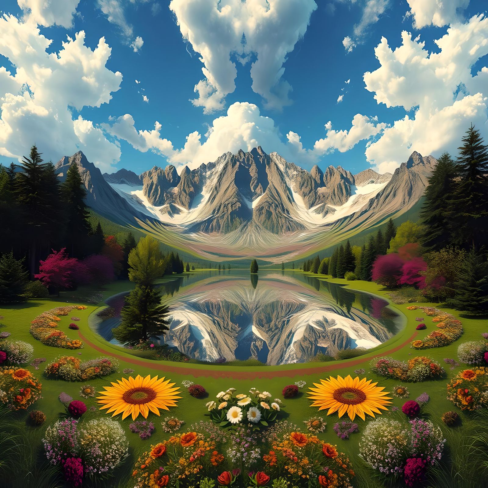 Kaleidoscopic Landscape: A Masterpiece of Color