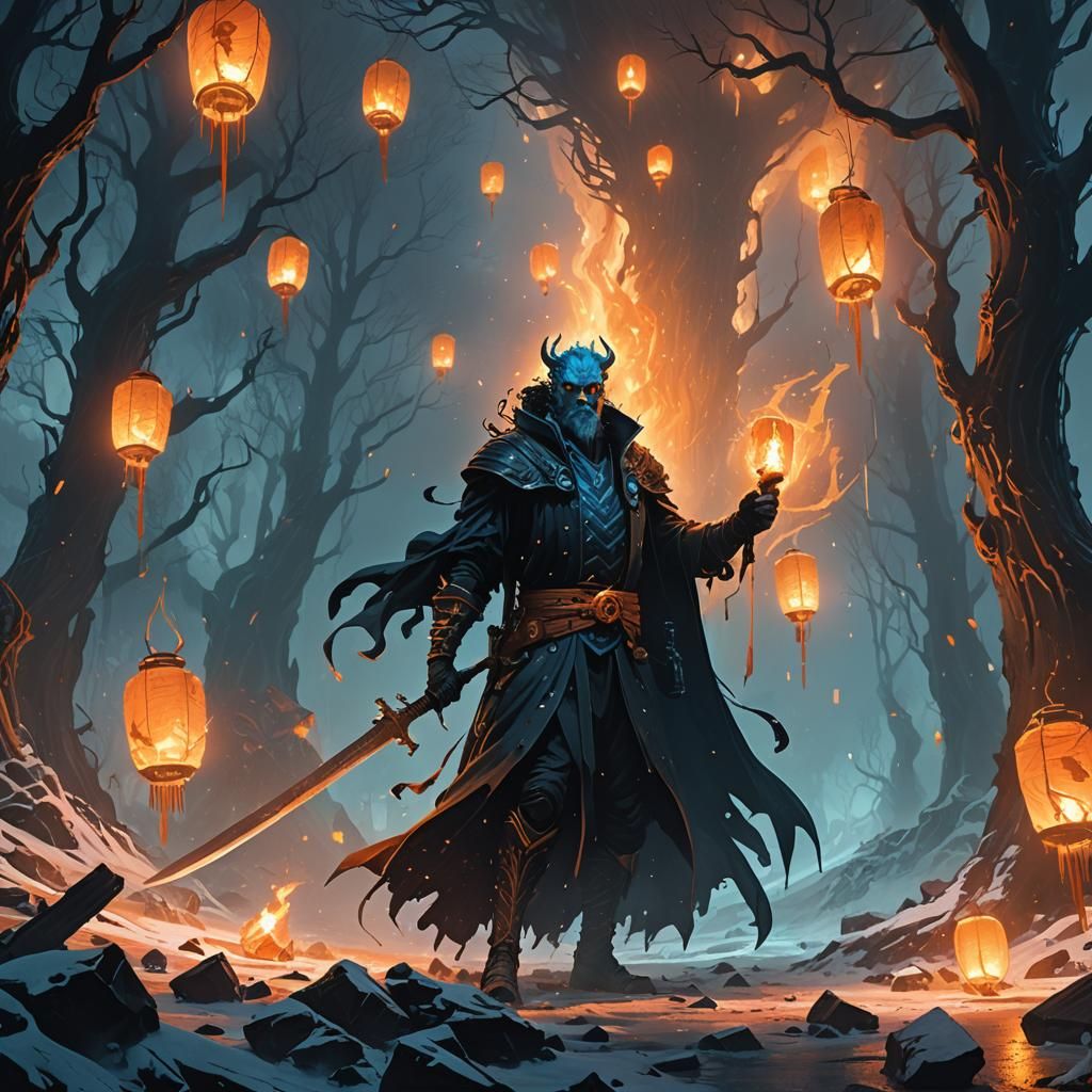 Hades Stabbed in Mystical Underworld, Concept Art