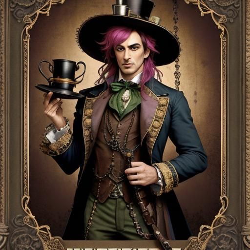 Steampunk Mad Hatter in Victorian Era