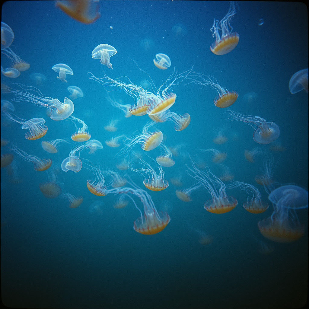 Cinematic Ocean Scene with Jellyfish