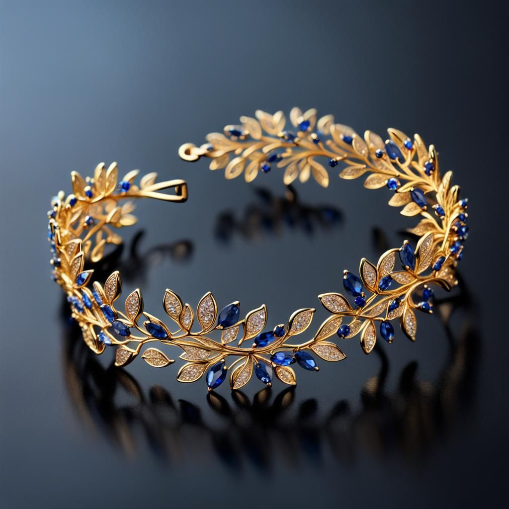 "Incredible macro photography of a thin openwork bracelet ma...