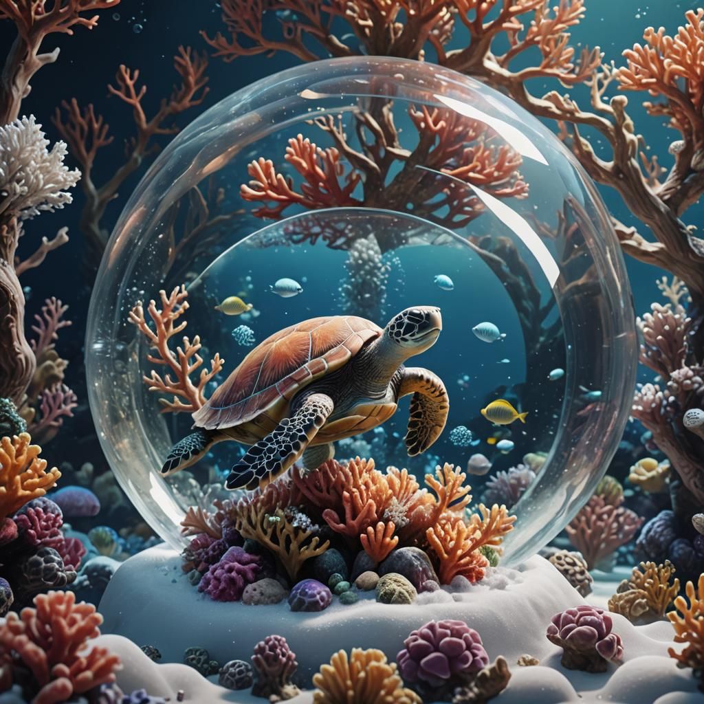 Coral Reef Snow globe