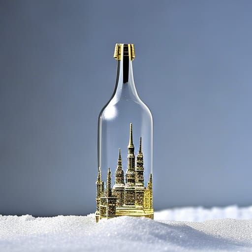 Snowy City in a Bottle: Winter Wonderland