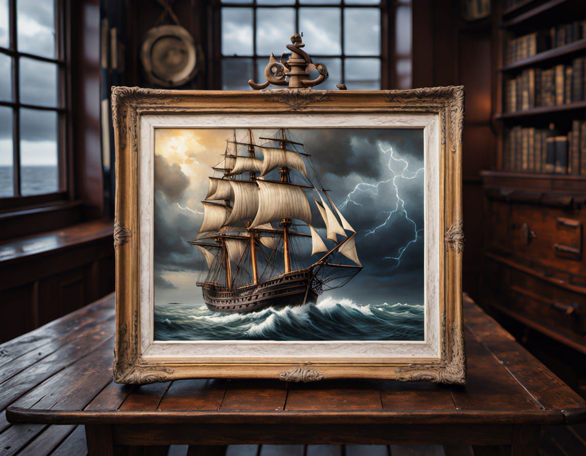 Galleon at Cape Horn in Stormy Seas
