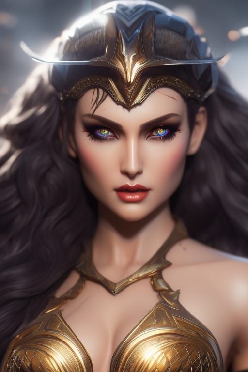 Gorgeous Valkyrie with Glowing Mist, Detailed Photorealism