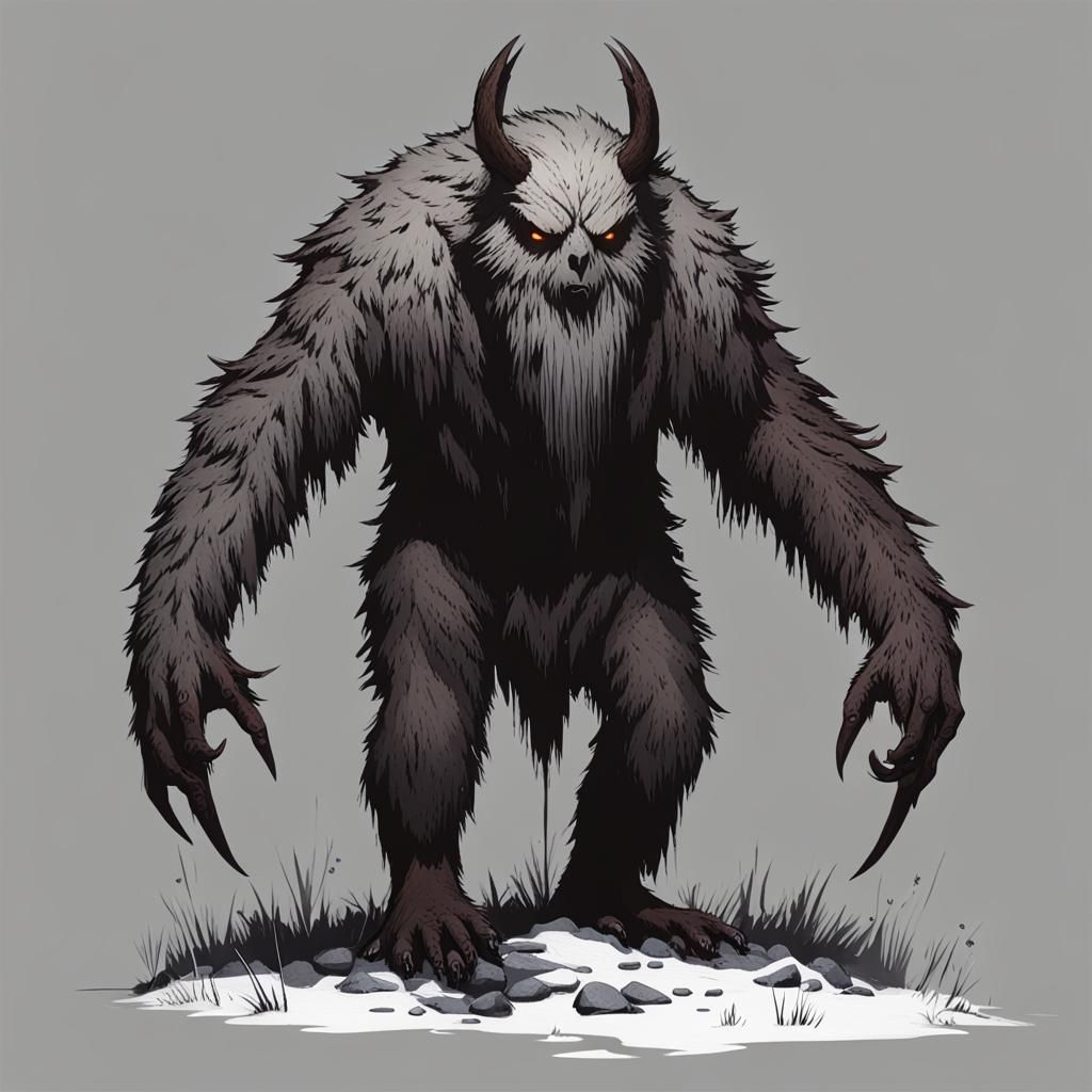 Fearsome Owlbear Wendigo Headhunter Creature