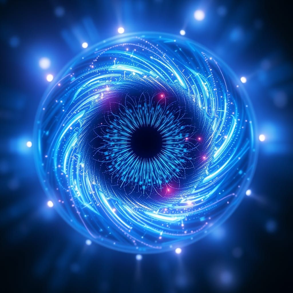Ethereal Orb Eye with Swirling Patterns