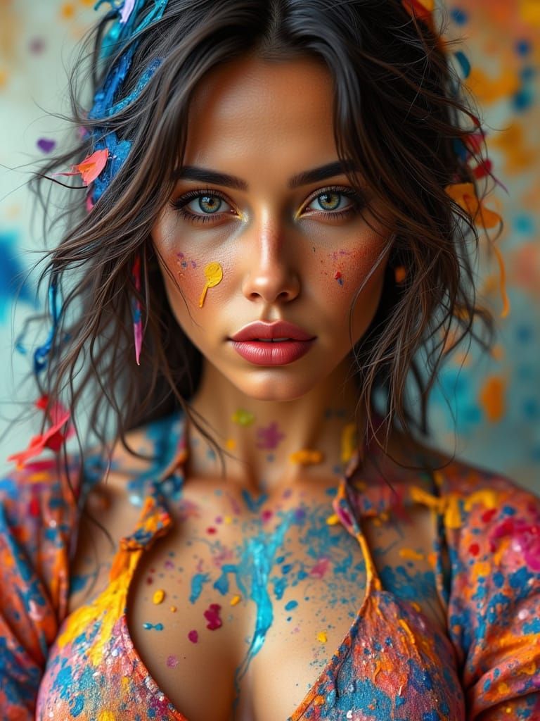 Abstract Beauty: A Stunning Portrait in Hyperphotorealism