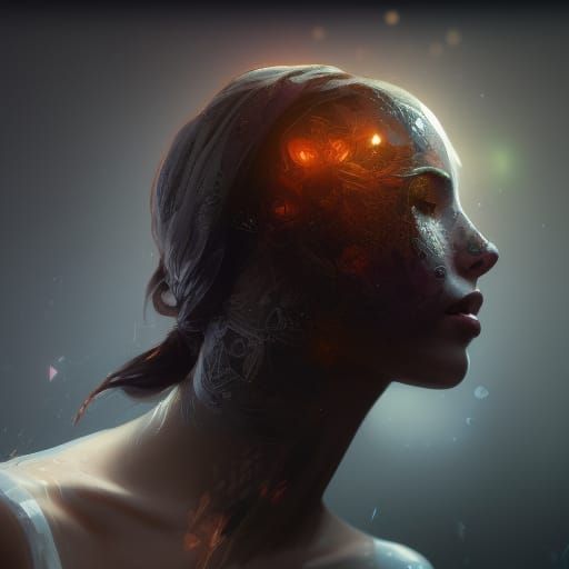 Detailed Portrait in Volumetric Lighting, 8K Resolution