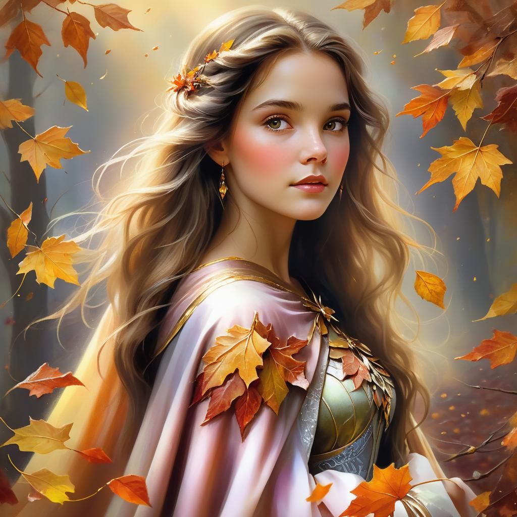 Ethereal Autumn Portrait with Golden Lighting