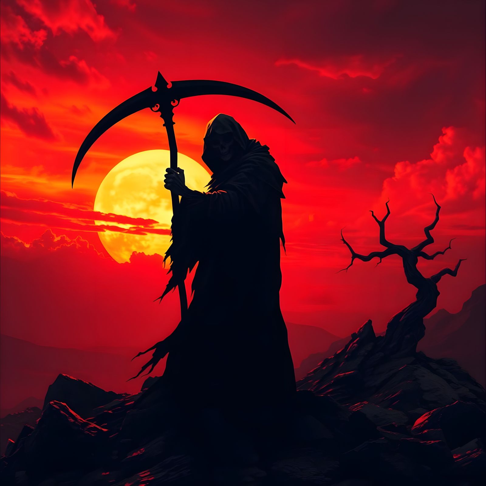 The Grim Reaper, a harbinger of the inevitable.