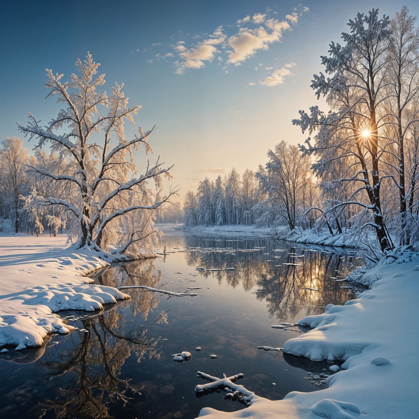 Winter Scene in Russia