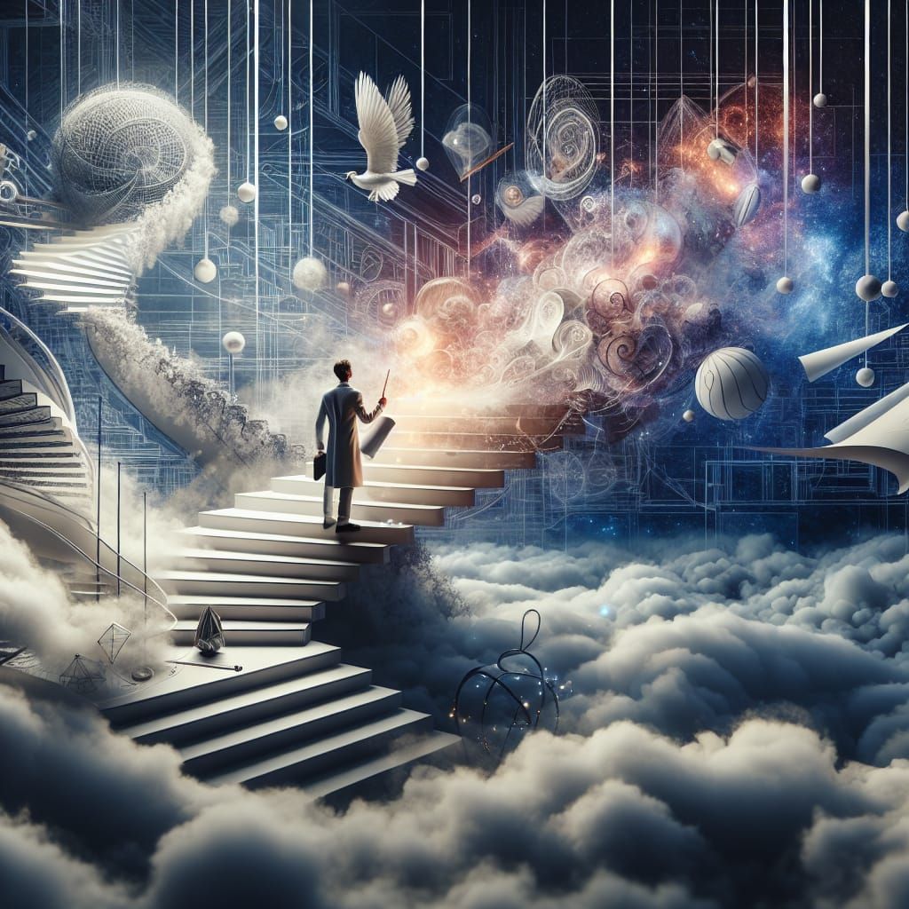 Dream Architect in Futuristic Studio