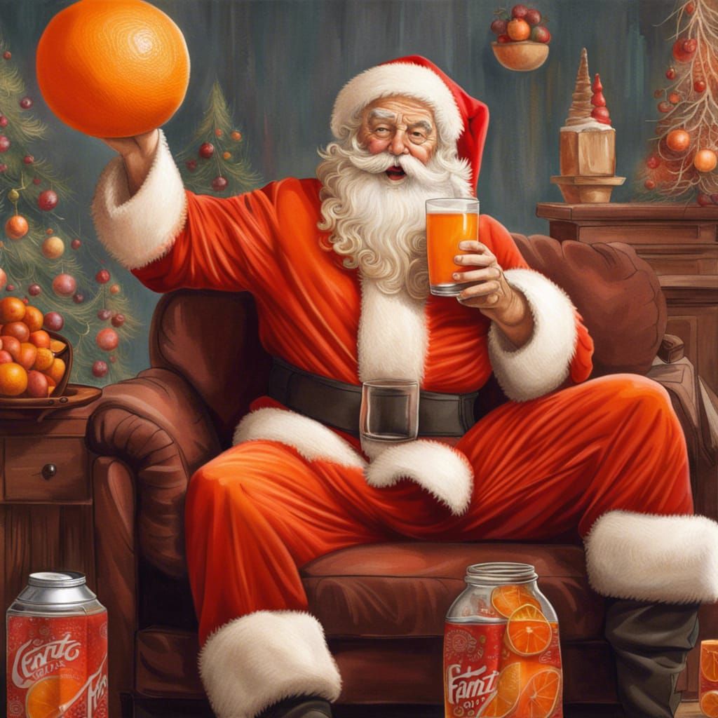 Santa Claus Color Transformation with Fanta