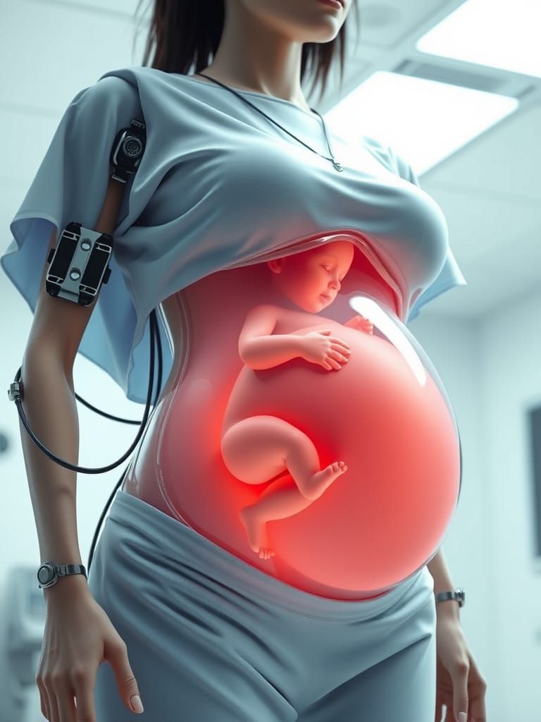 Cyborg Mother in Medical Room