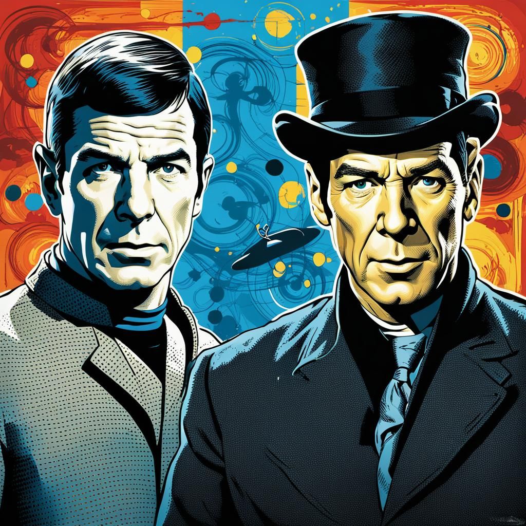 Spock as Sherlock Holmes in Pop Art Style