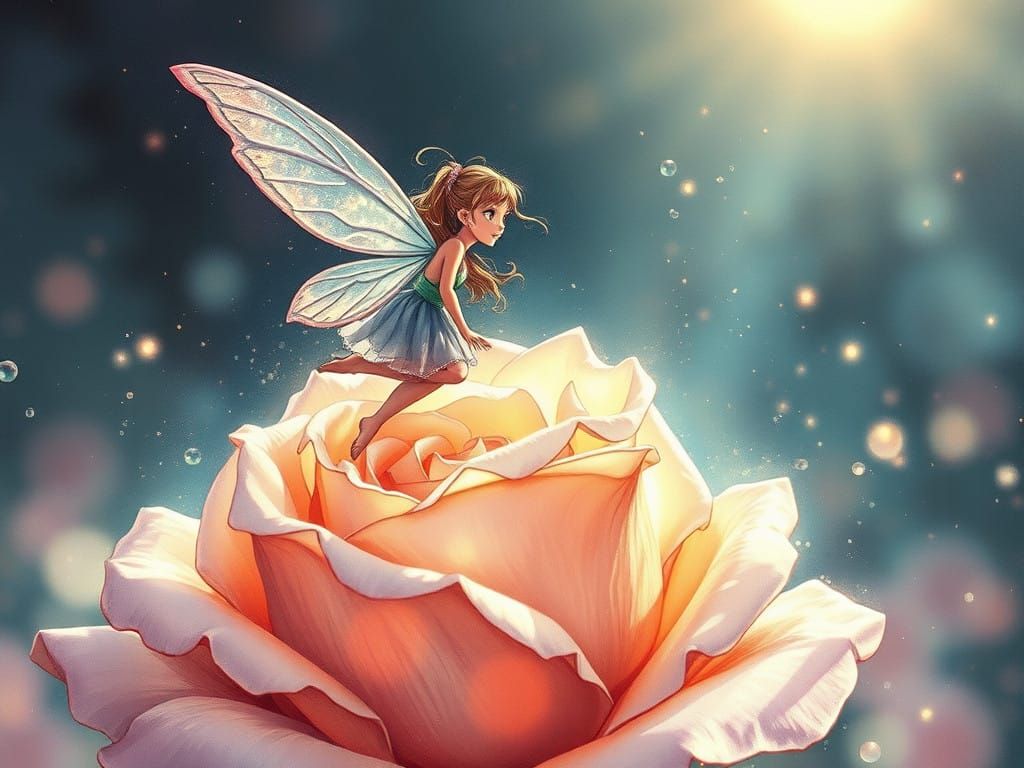 Mystical Fairy Illuminated by Ethereal Moonlight