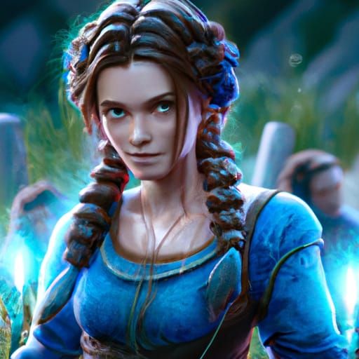 Sapphire Sorceress: Olivia Wallace Concept Art