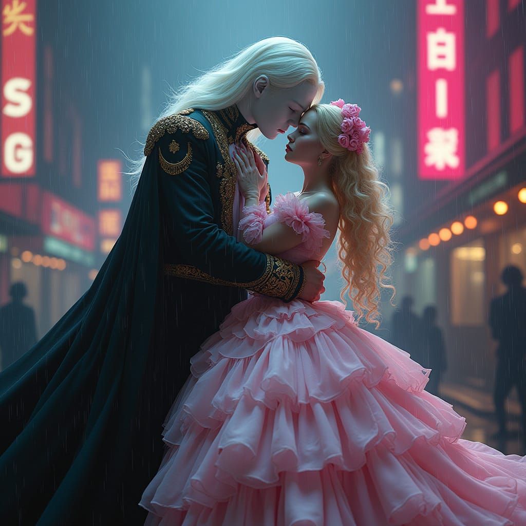 Ghostly Phantom Captures Fairy Princess Bride in Cyberpunk C...