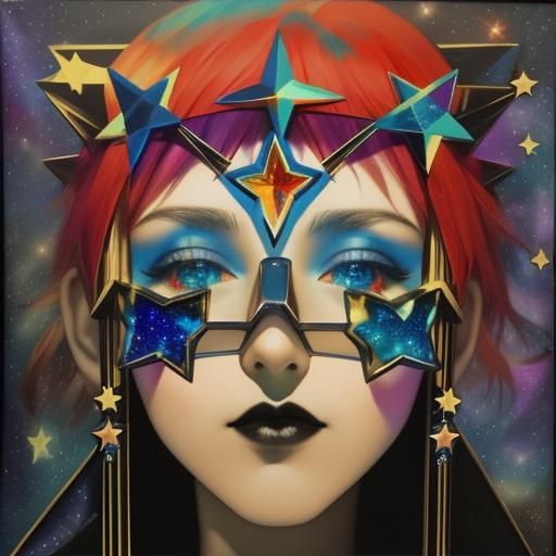 Gothic Space Dreamscape: A Rayograph Photogram of Stars