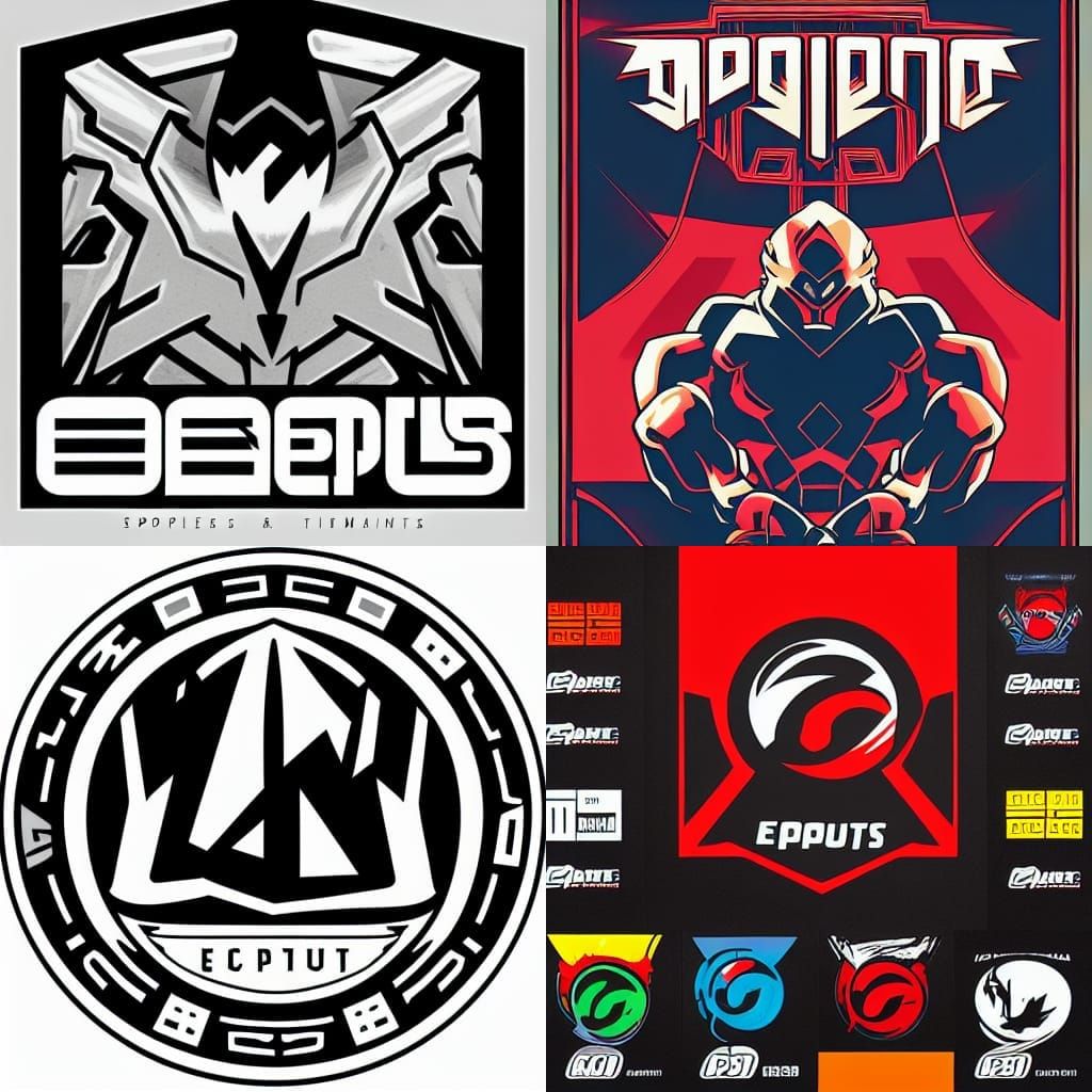 Modern Minimalist Esports Logo in Comic Book Art