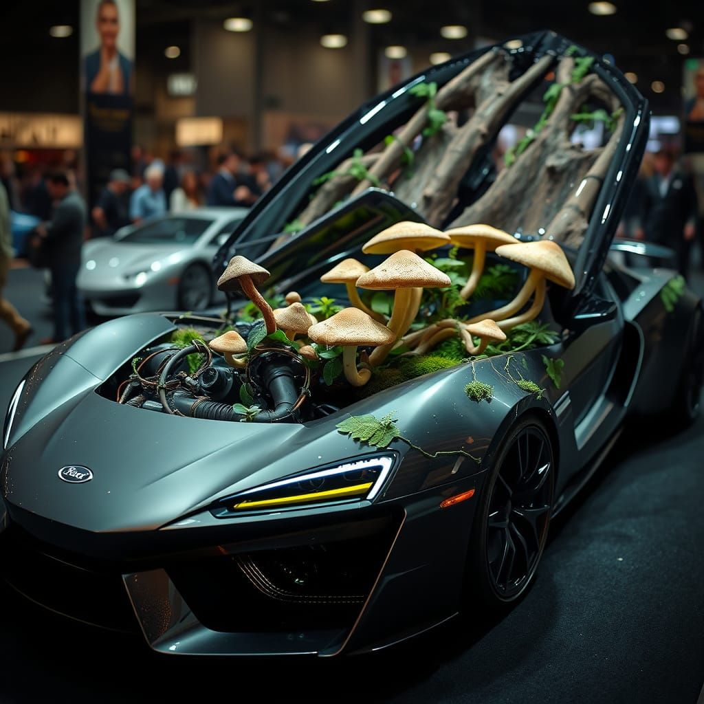 Futuristic Sports Car with Living Engine in Hyper-Realistic ...