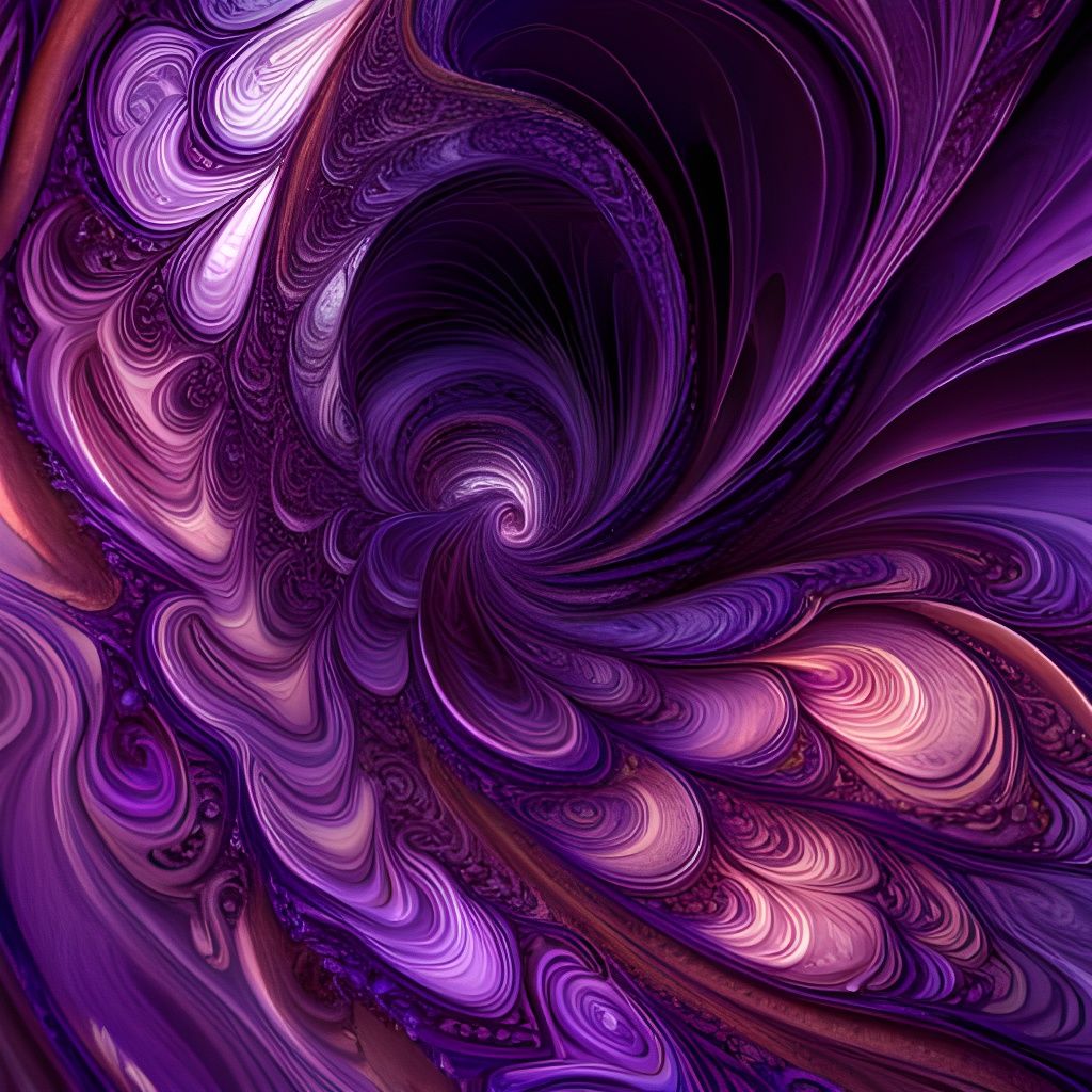 Swirling Purple Mica Crystals in 3D Octane Render